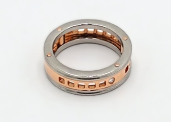 Anello Bakara di oro bianco e oro rosa 18kt