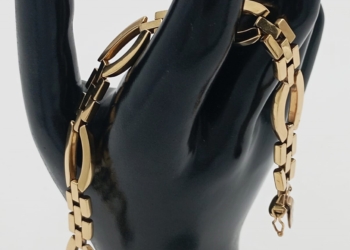 Bracciale in oro giallo 18kt con design a maglie miste