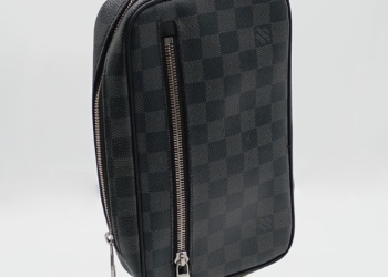 Pochette Louis Vuitton Kasai in tela Damier Graphite