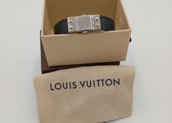 Bracciale Louis Vuitton Catch It in pelle nera