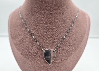 Collana Gucci Cuore Trademark in Argento