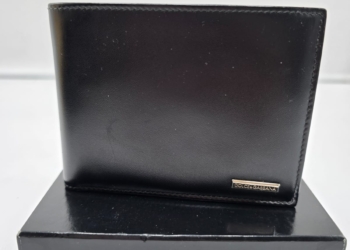 Portafoglio Dolce & Gabbana Bifold in pelle nera