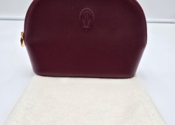 Pochette Trousse Must De Cartier in Pelle Borgogna