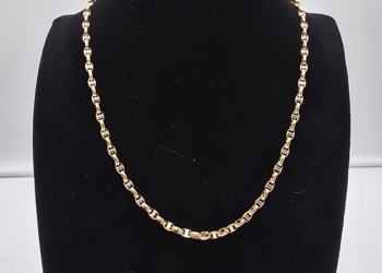 Collana a Maglia Traversina Spessa in Oro Bicolor