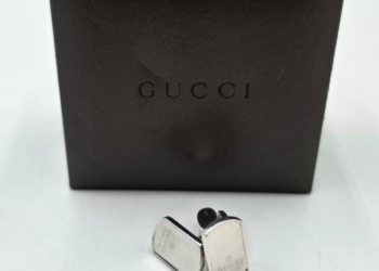 Gemelli Gucci Dog Tag in Argento