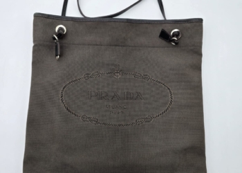 Borsa a Spalla Prada in Jacquard Canvas Vintage